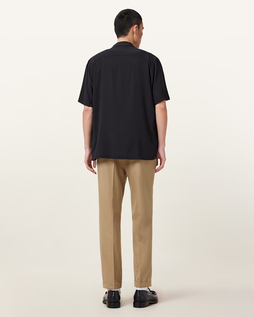AllSaints Tallis Slim Fit Cropped Pants Antique Brown