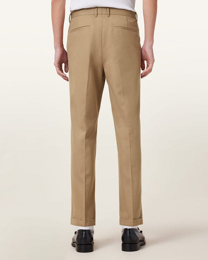 AllSaints Tallis Slim Fit Cropped Pants Antique Brown