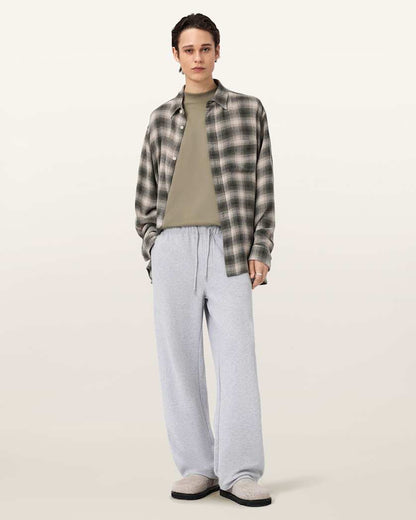 AllSaints Asher Straight Fit Sweatpants Grey Marl