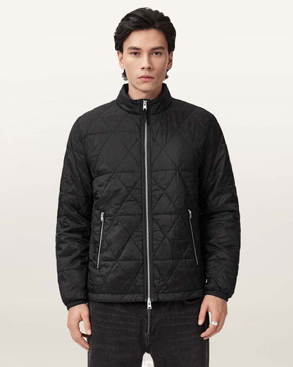 AllSaints Tribex Matte Quilted Jacket Black