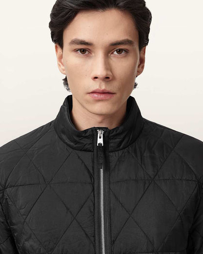 AllSaints Tribex Matte Quilted Jacket Black