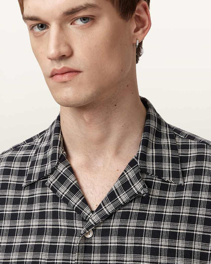AllSaints Horton Long Sleeve Shirt Salem Black