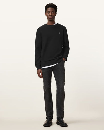 AllSaints Raven Crew Neck Ramskull Sweatshirt Gastor Green