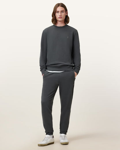 AllSaints Raven Crew Neck Ramskull Sweatshirt Gastor Green