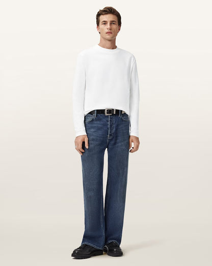 AllSaints Nero Long Sleeve T Shirt Chalk White