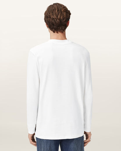 AllSaints Nero Long Sleeve T Shirt Chalk White
