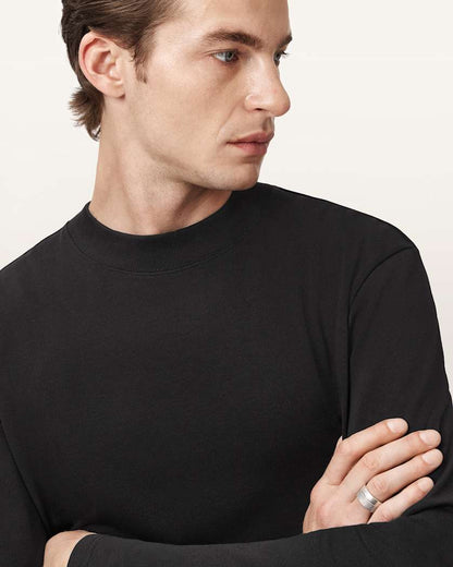 AllSaints Nero Long Sleeve T Shirt Chalk White