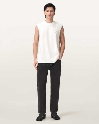 AllSaints Underground Sleeveless Crew Neck T Shirt Jet Black
