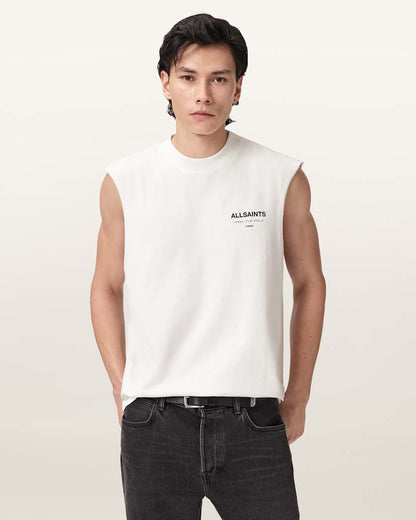 AllSaints Underground Sleeveless Crew Neck T Shirt Jet Black