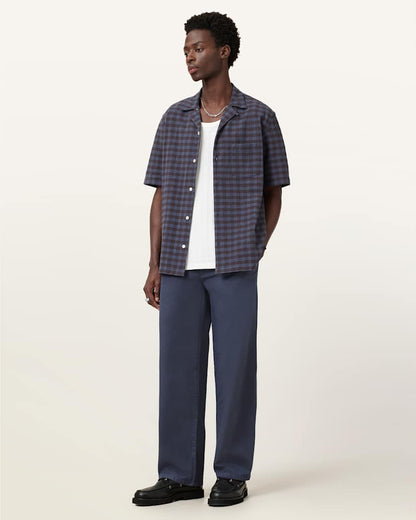 AllSaints Hanbury Straight Fit Pants Odyssey Blue