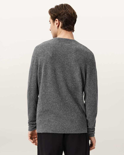 AllSaints Lobke Ramskull Crew Neck Sweater Charcoal Grey