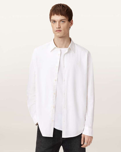 AllSaints Heartsaints Long Sleeve Shirt White