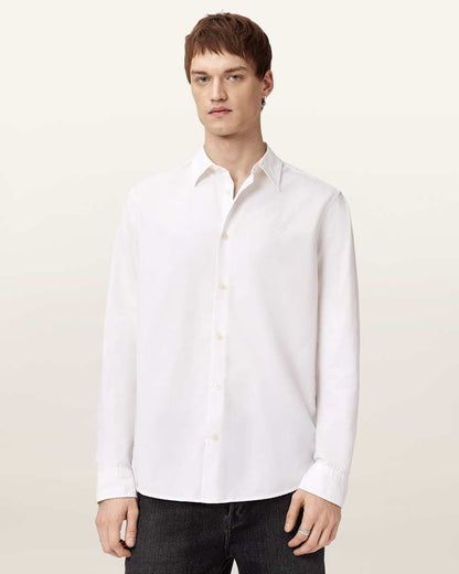 AllSaints Heartsaints Long Sleeve Shirt White