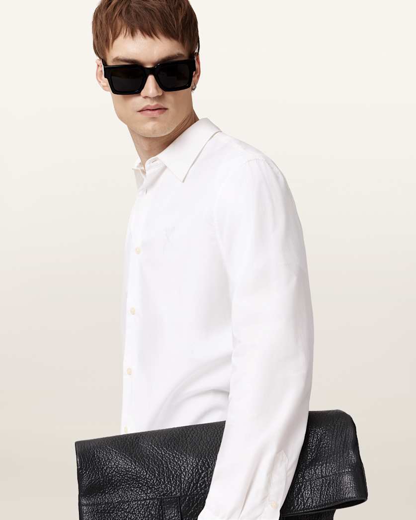 AllSaints Heartsaints Long Sleeve Shirt White