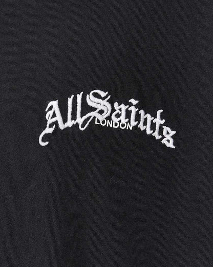 AllSaints Descent Oversized Graphic T Shirt Washed Black