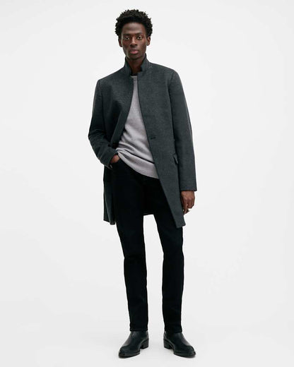 AllSaints Patern Crew Neck Sweater Gunmetal Grey