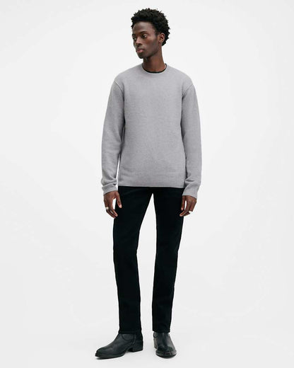 AllSaints Patern Crew Neck Sweater Gunmetal Grey