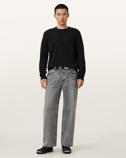 AllSaints Patern Crew Neck Knit Black