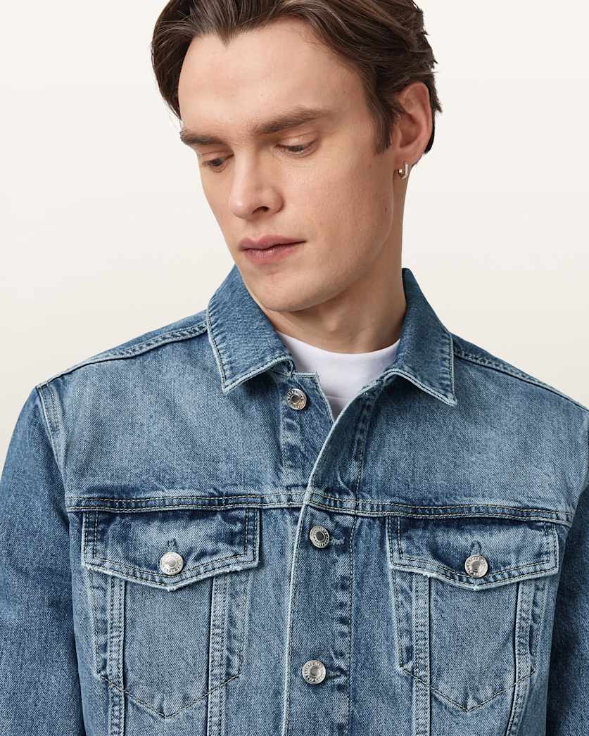 AllSaints Inveroy Denim Jacket Washed Indigo