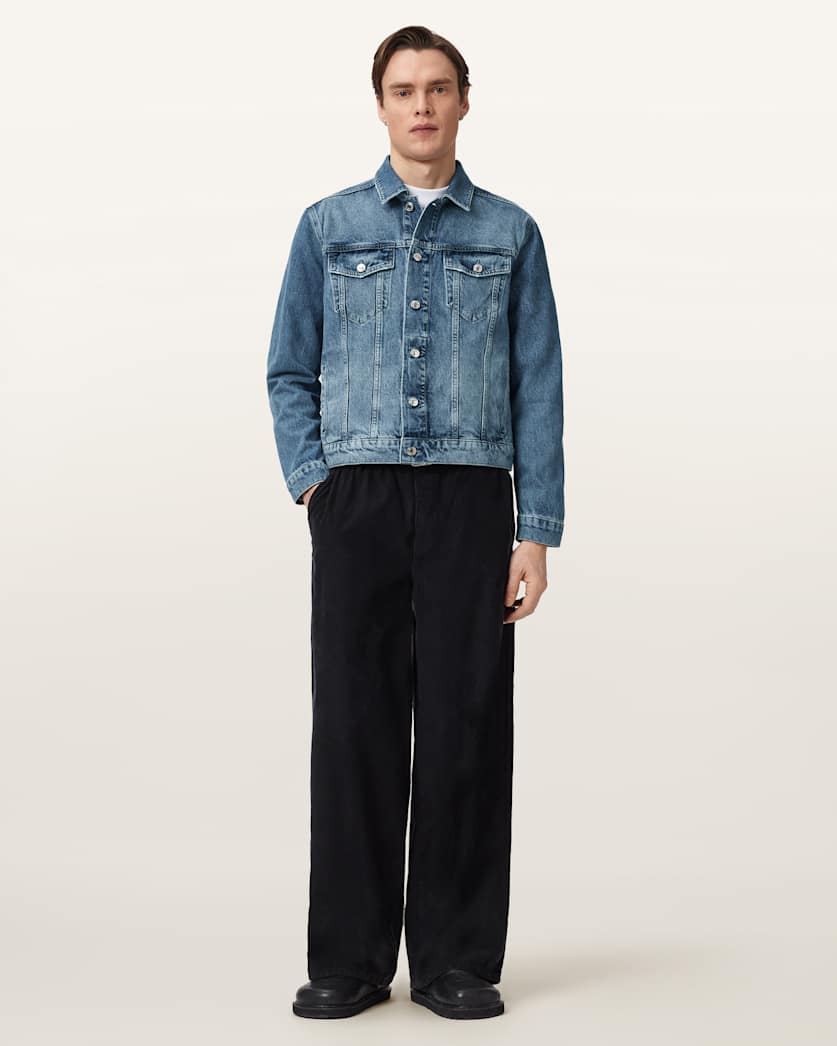 AllSaints Inveroy Denim Jacket Washed Indigo
