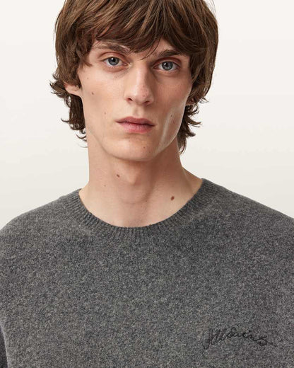 AllSaints Odessa Embroidered Sweater Carter Grey