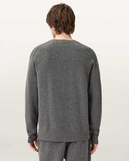 AllSaints Odessa Embroidered Sweater Carter Grey