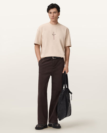 AllSaints Knox Short Sleeve T Shirt Phantom White