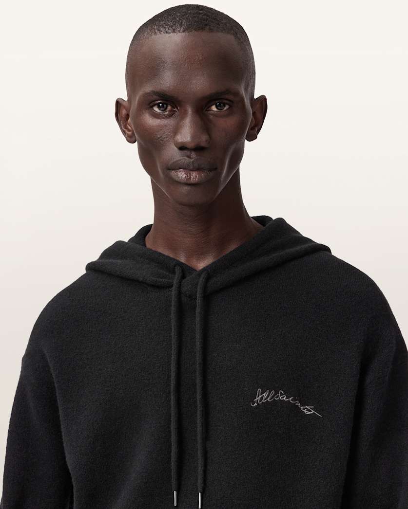AllSaints Odessa Embroidered Hoodie Black