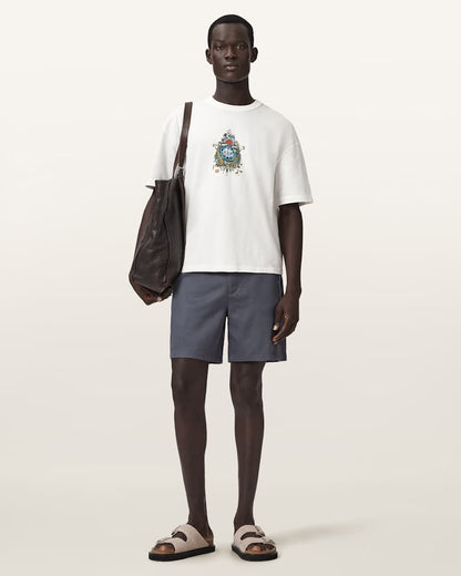 AllSaints Saviour Boxy Fit Short Sleeve T Shirt Chalk White