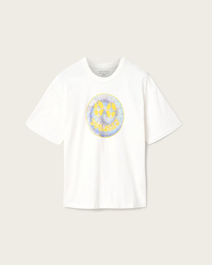 AllSaints Spun Out Boxy Short Sleeve Graphic T Shirt Chalk White