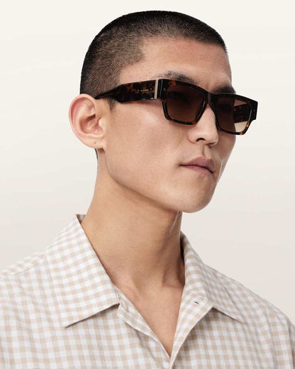AllSaints Iggy Square Framed Sunglasses Women's Dark Tort Women's