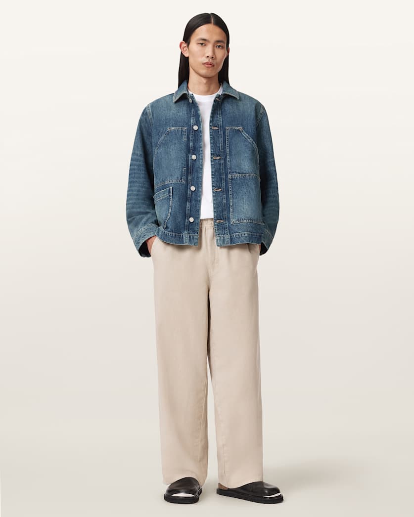 AllSaints Mukesh Denim Jacket Mid Indigo