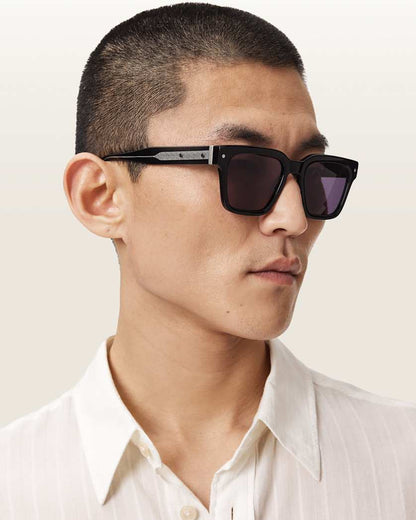 AllSaints Suki Square Framed Sunglasses Women's Gloss Black Women's