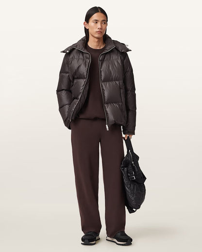 AllSaints Icon Straight Leg Sweatpants Plum Brown