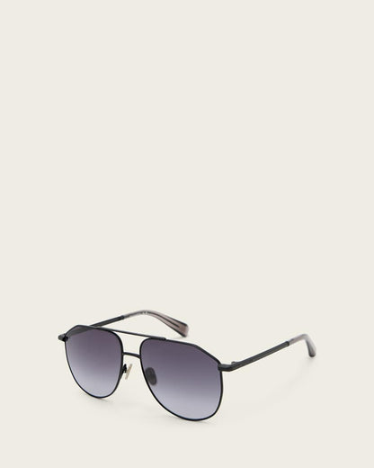AllSaints Moe Aviator Sunglasses Women's Matte Black Women's