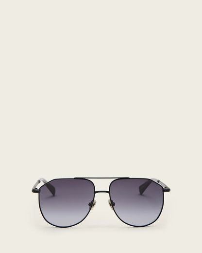 AllSaints Moe Aviator Sunglasses Women's Matte Black Women's