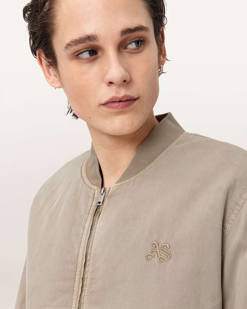 AllSaints Forres Cotton Bomber Jacket Blainn Black