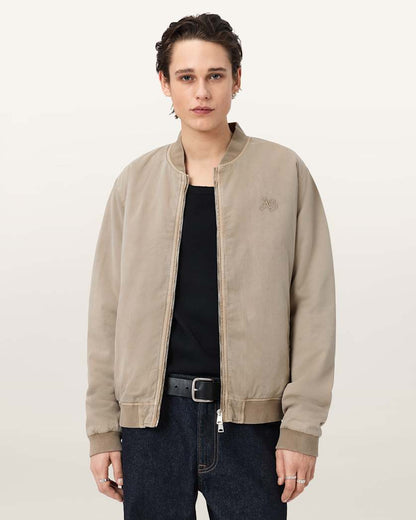 AllSaints Forres Cotton Bomber Jacket Blainn Black