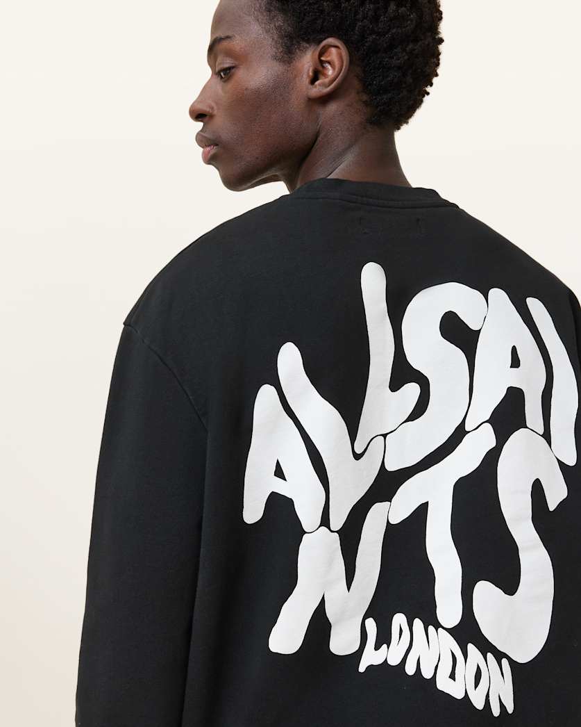 AllSaints Orlando Oversized Crew Neck Sweatshirt Sunil Blue