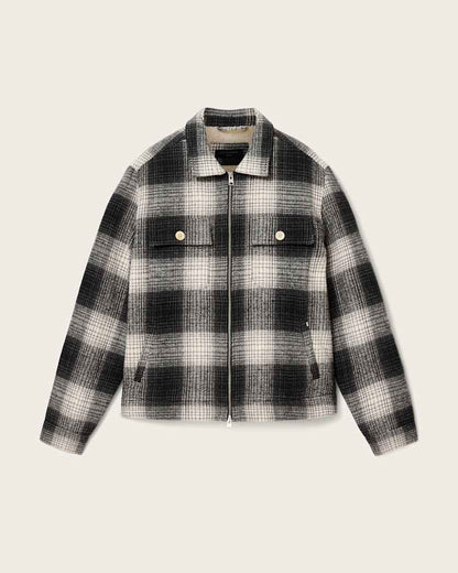 AllSaints Matheson Check Jacket Black/Off White