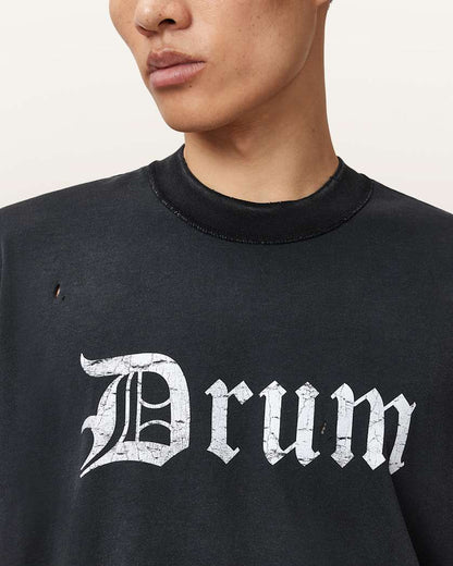 AllSaints Snare Boxy T Shirt Washed Black