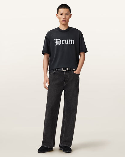 AllSaints Snare Boxy T Shirt Washed Black