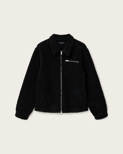 AllSaints Otis Sherpa Jacket Jet Black