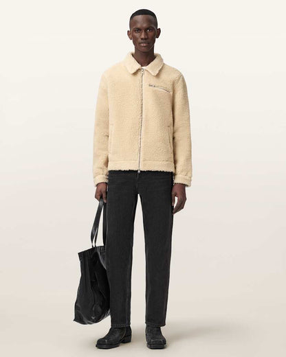 AllSaints Otis Sherpa Jacket Jet Black