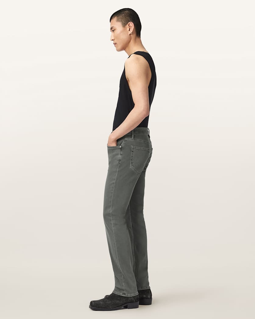 AllSaints Sid Skinny Denim Ultra Jeans Khaki/Grey