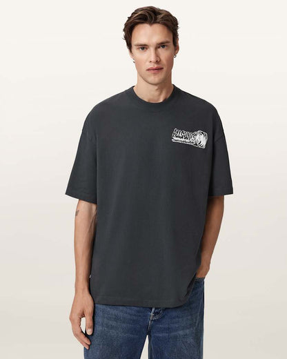 AllSaints Williams X Allsaints Burnout Crew Neck T Shirt Williams Blue