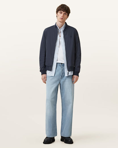 AllSaints Bassett Ramskull Bomber Jacket Black