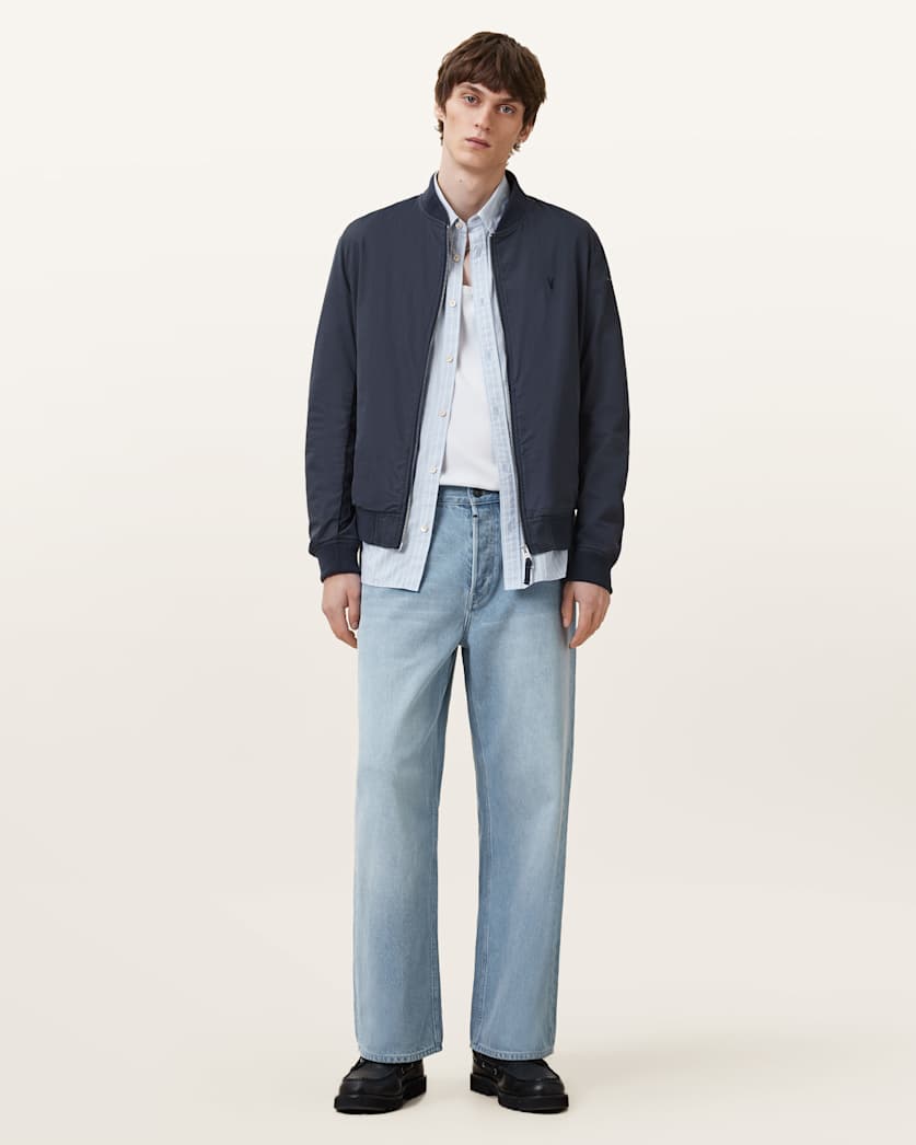 AllSaints Bassett Ramskull Bomber Jacket Black
