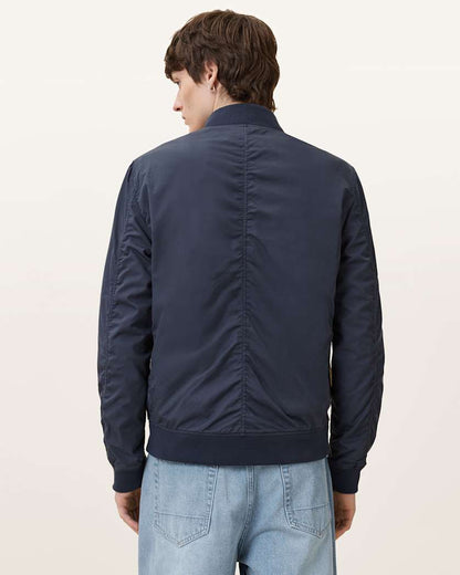 AllSaints Bassett Ramskull Bomber Jacket Black