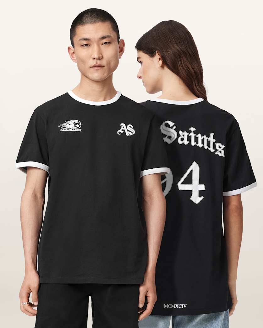 AllSaints Allemagne Short Sleeve Crew Neck T Shirt Jet Black